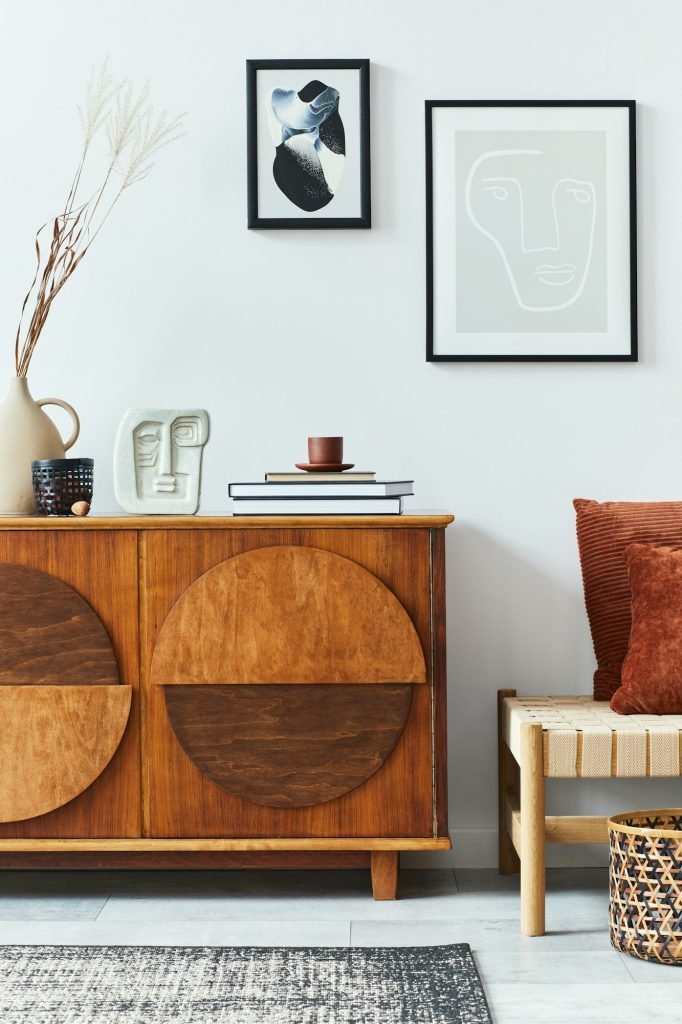 Interior design of scandinavian living room