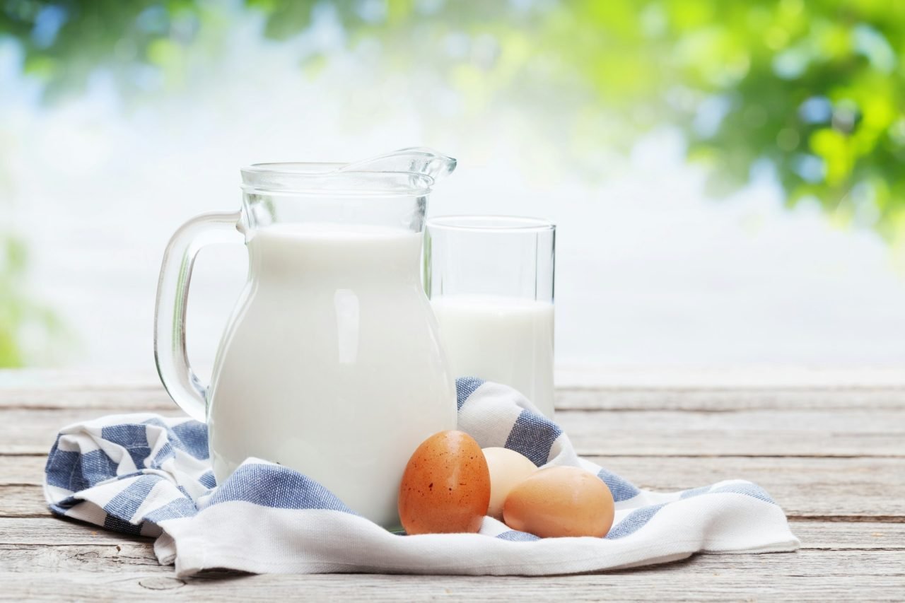 Milk in pitcher