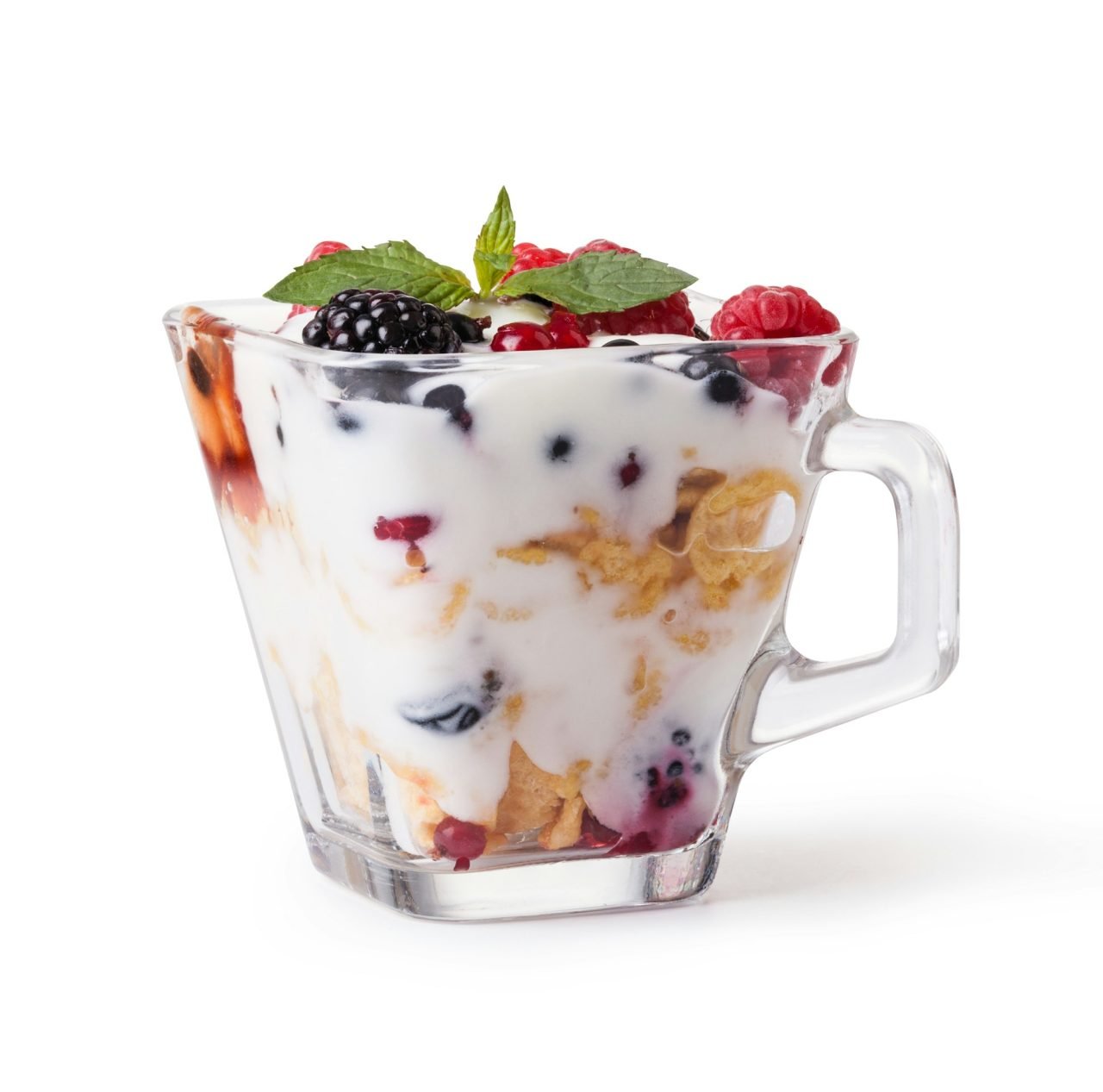 yogurt with muesli and berries